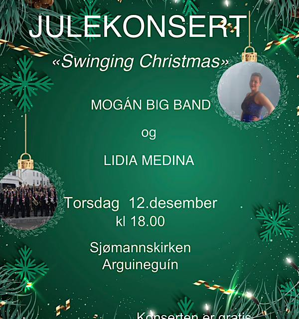 Julekonsert 12 desember Kl 18, v Sjømannskirken