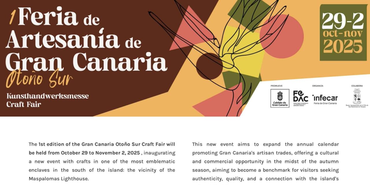 Håndtverksmesse Maspalomas 29. oktober til 2. november