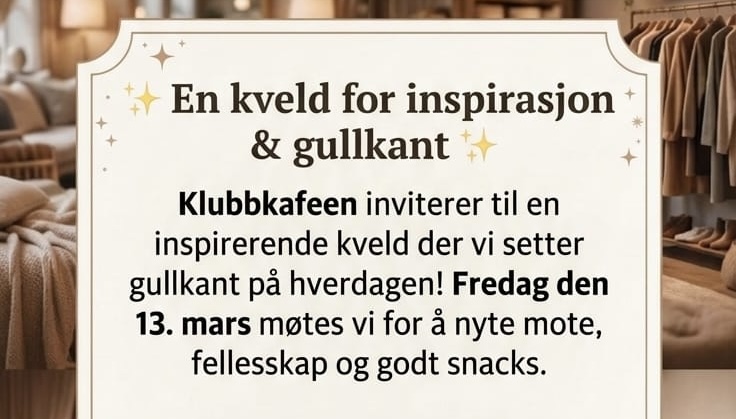 Klubbkaféen inviterer…