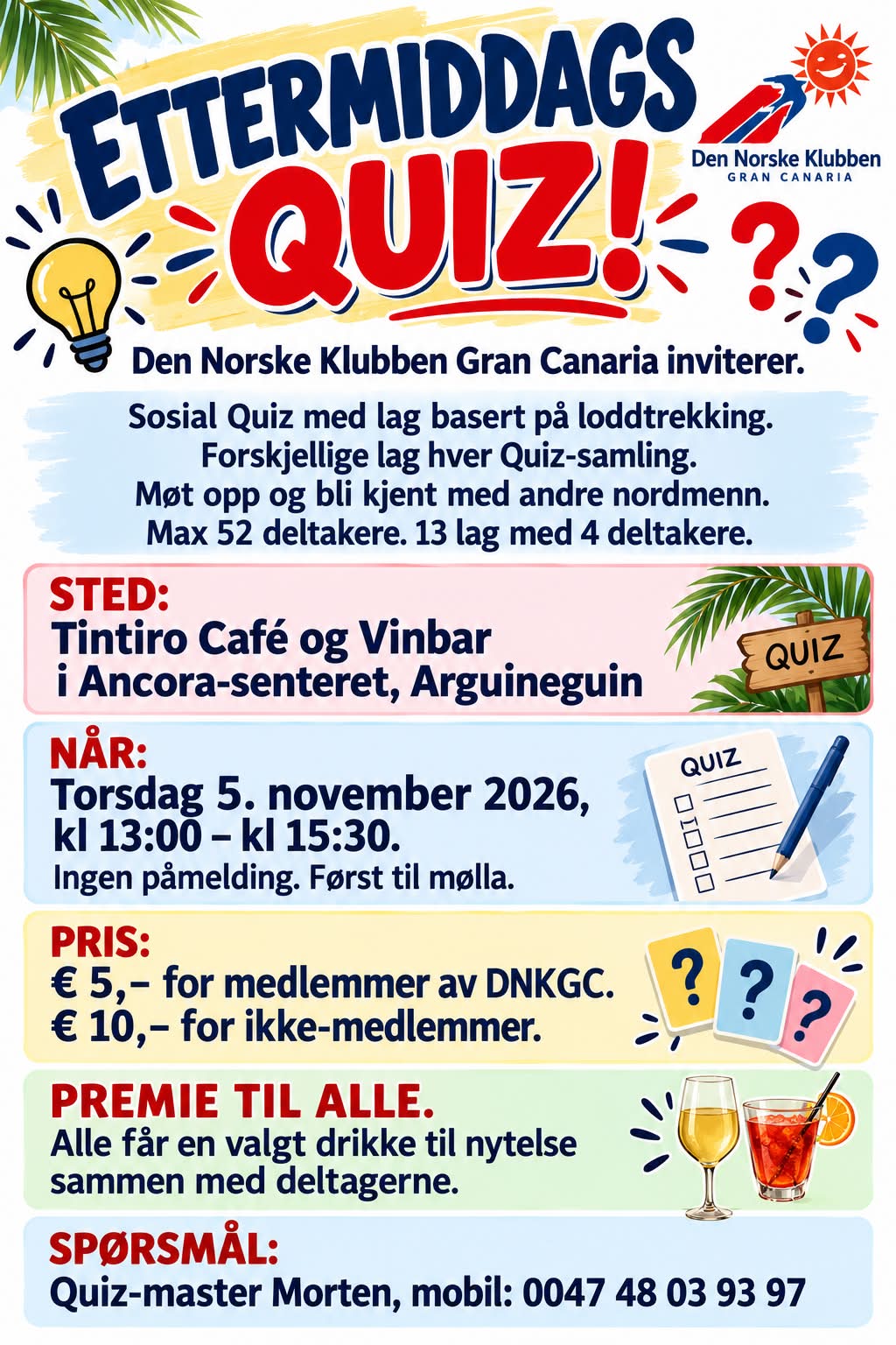 Quiz hver torsdag